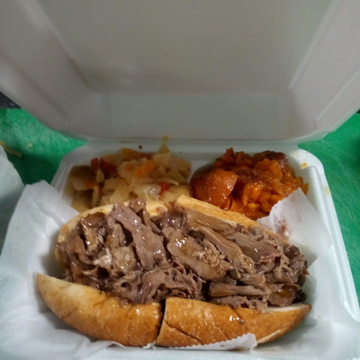 Hot Roast Beef Yams Mac and Cheese