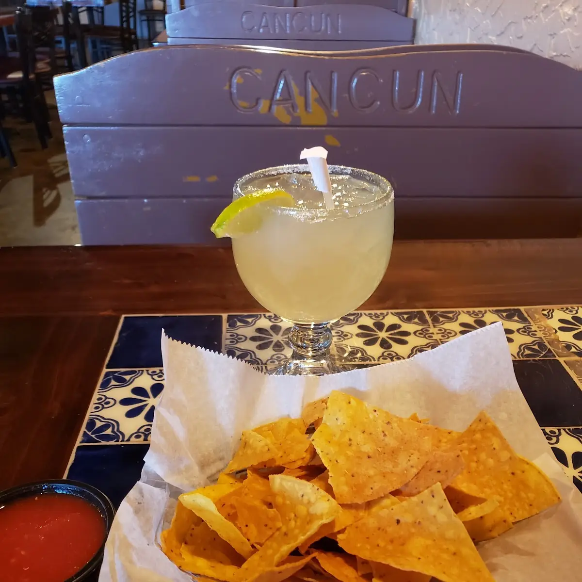 Chips & Salsa with House Margarita