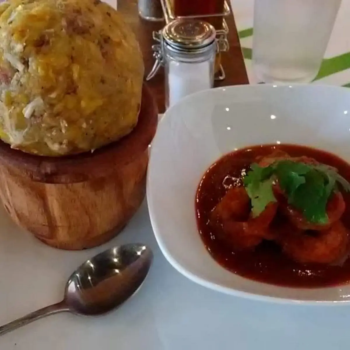 Mofongo with Creole Shrimp