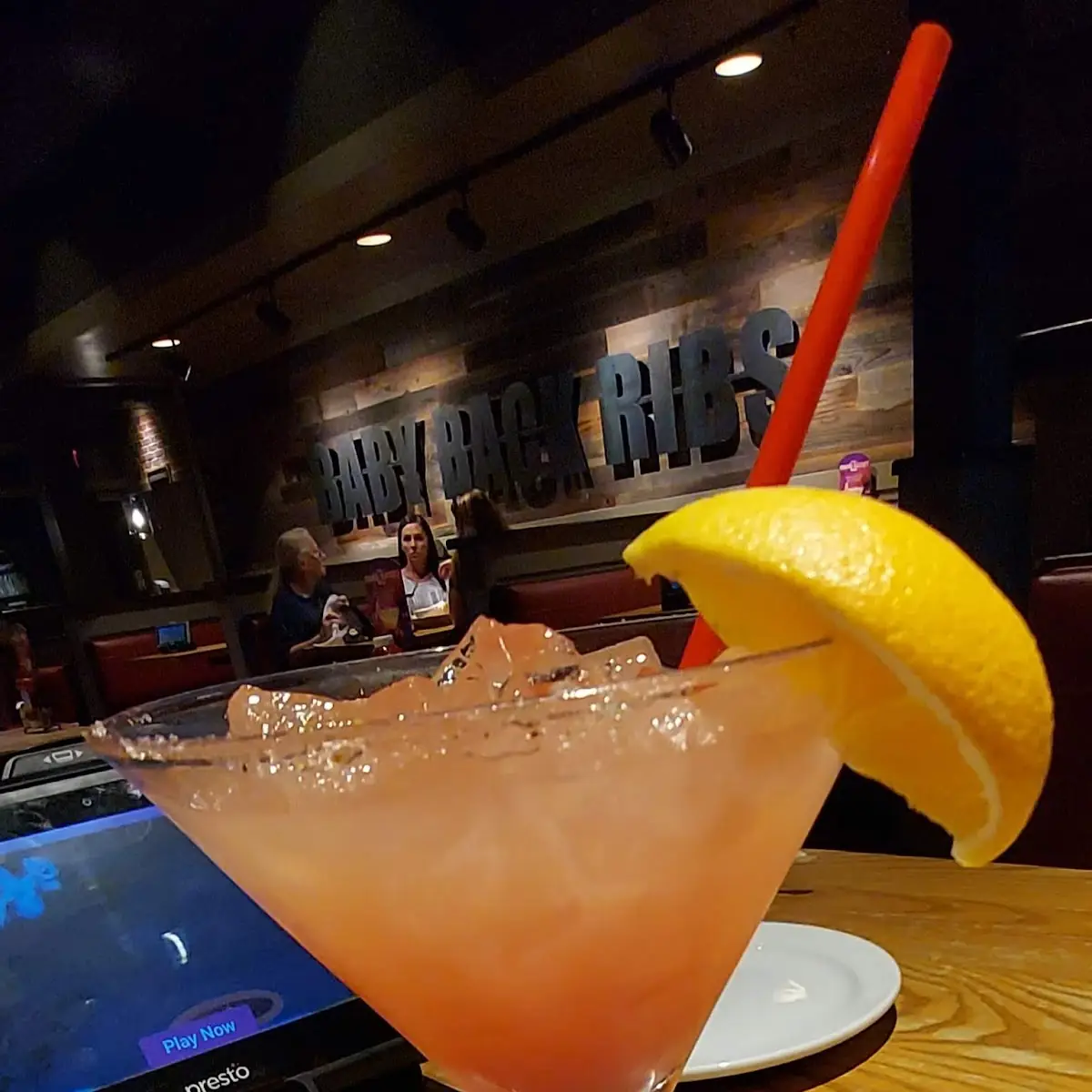 Strawberry Margarita and Draft Beer