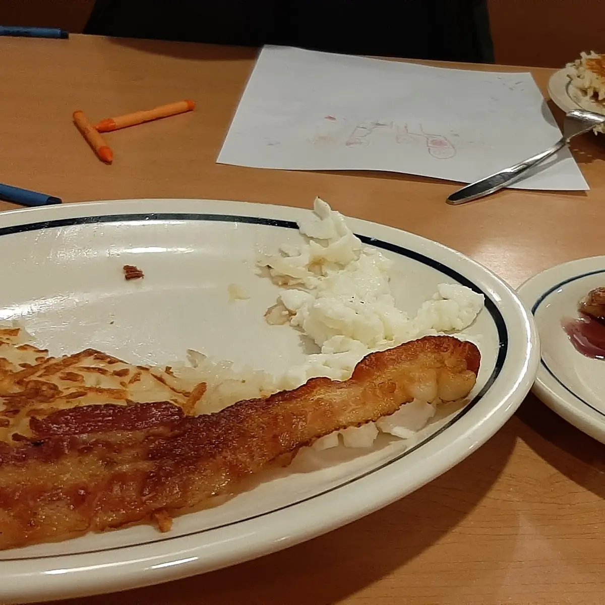 Pancakes Hash Browns Bacon Scrambled Egg Whites