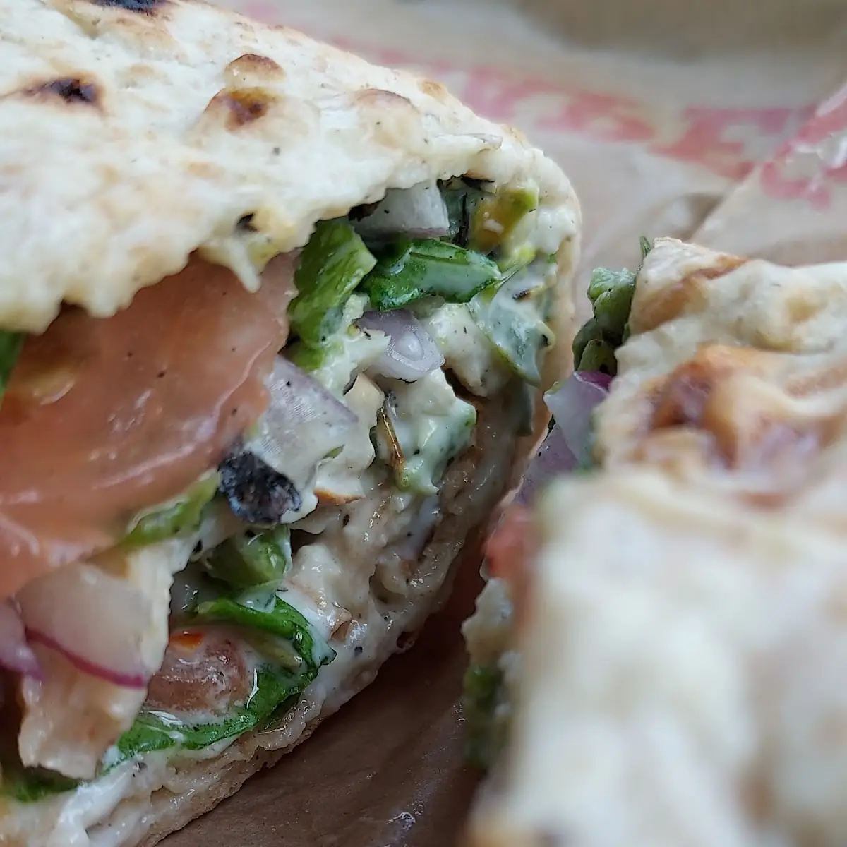 Creamy Mediterranean Chicken Wrap