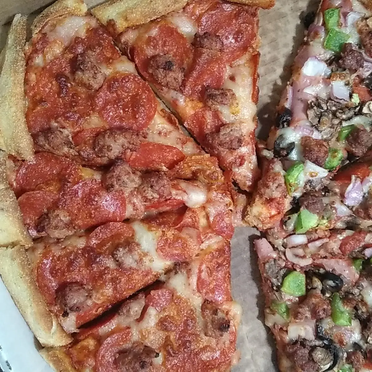 Deep Dish Pepperoni and Sausage