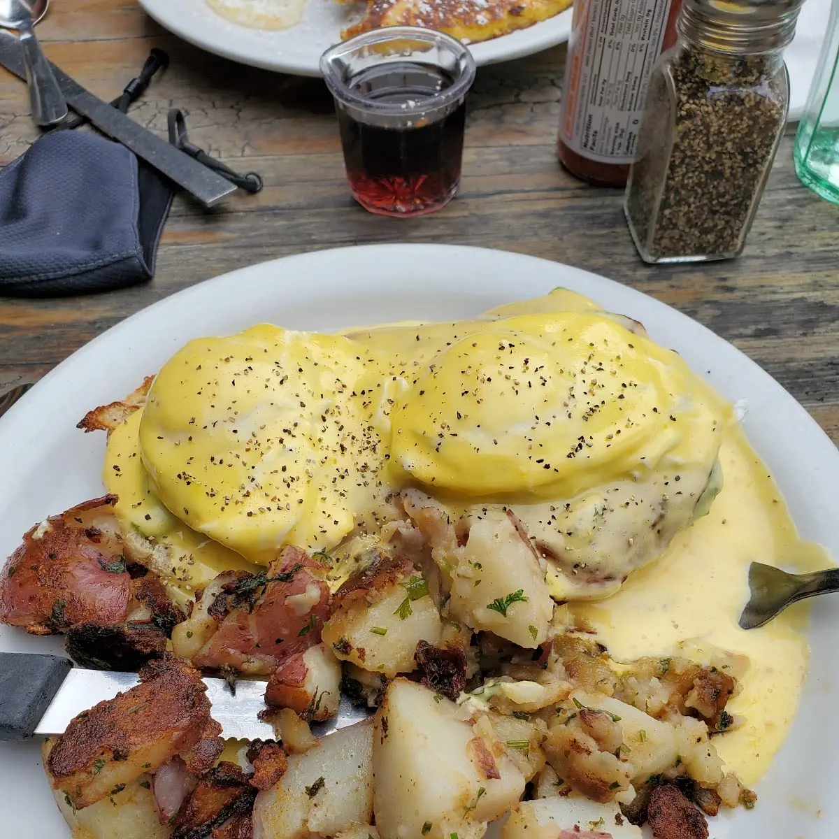 Eggs Benedict - Mushroom Spinach & Jack