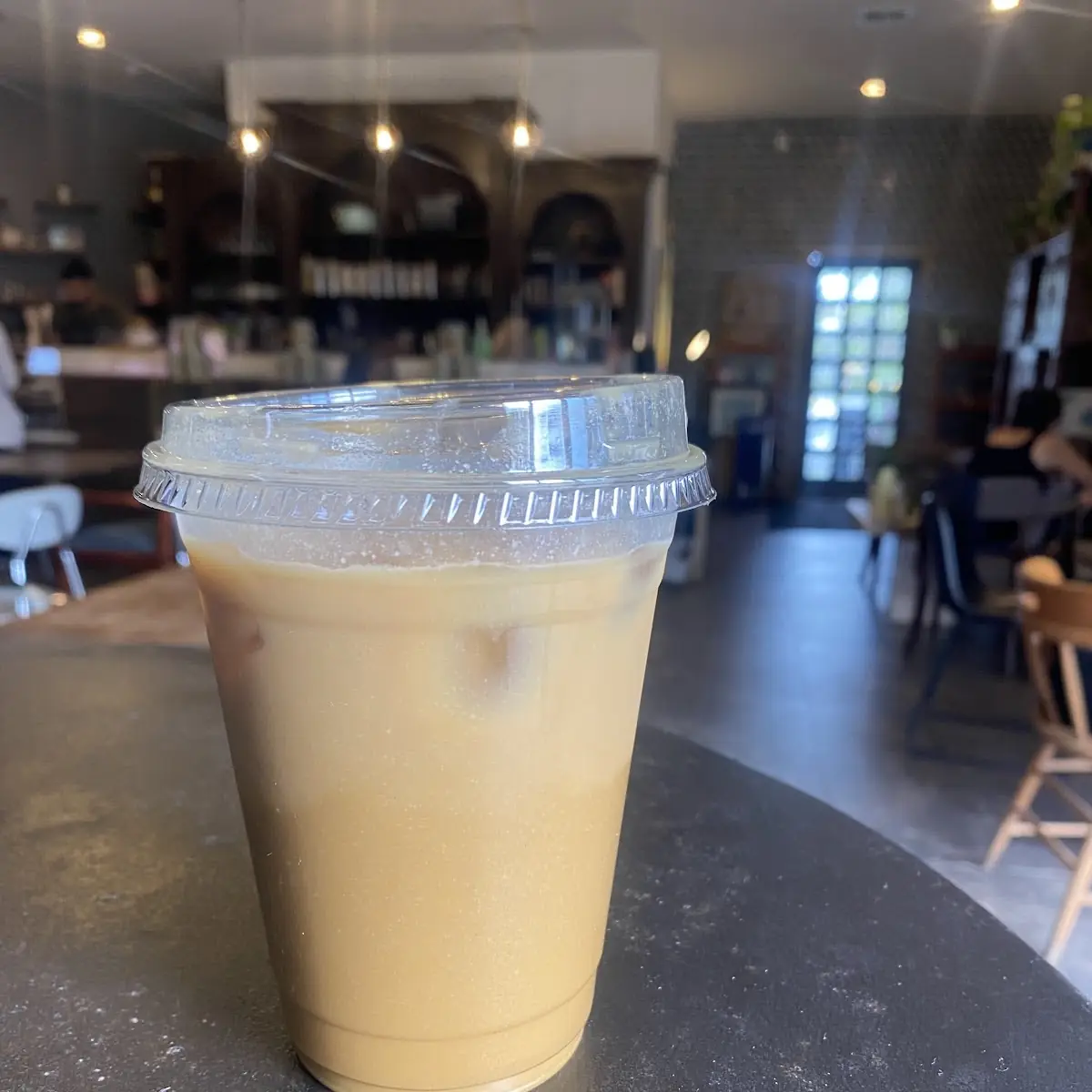 Iced Lavender Caramel Oat Milk Latte