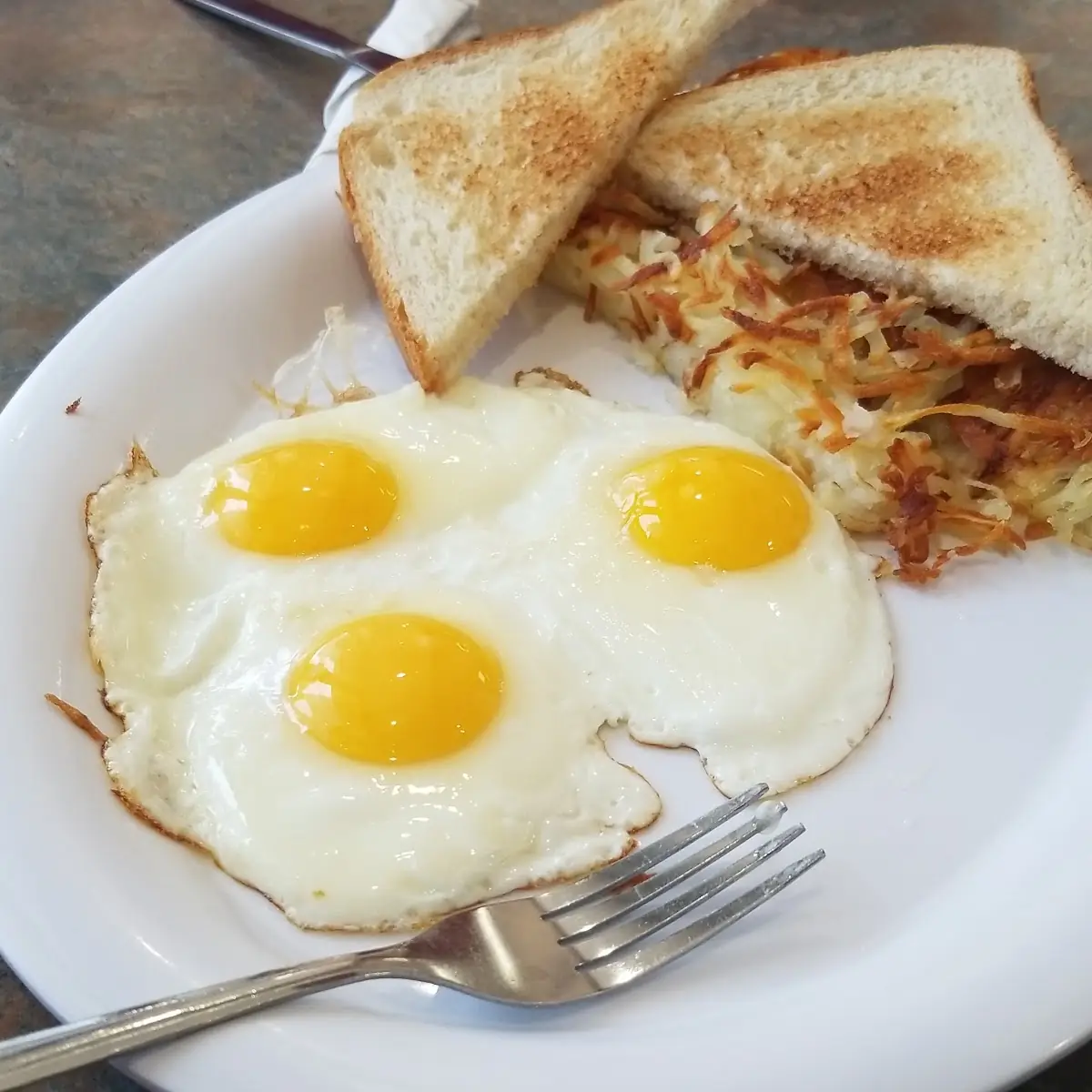 Sausage Eggs Toast Hash Brown