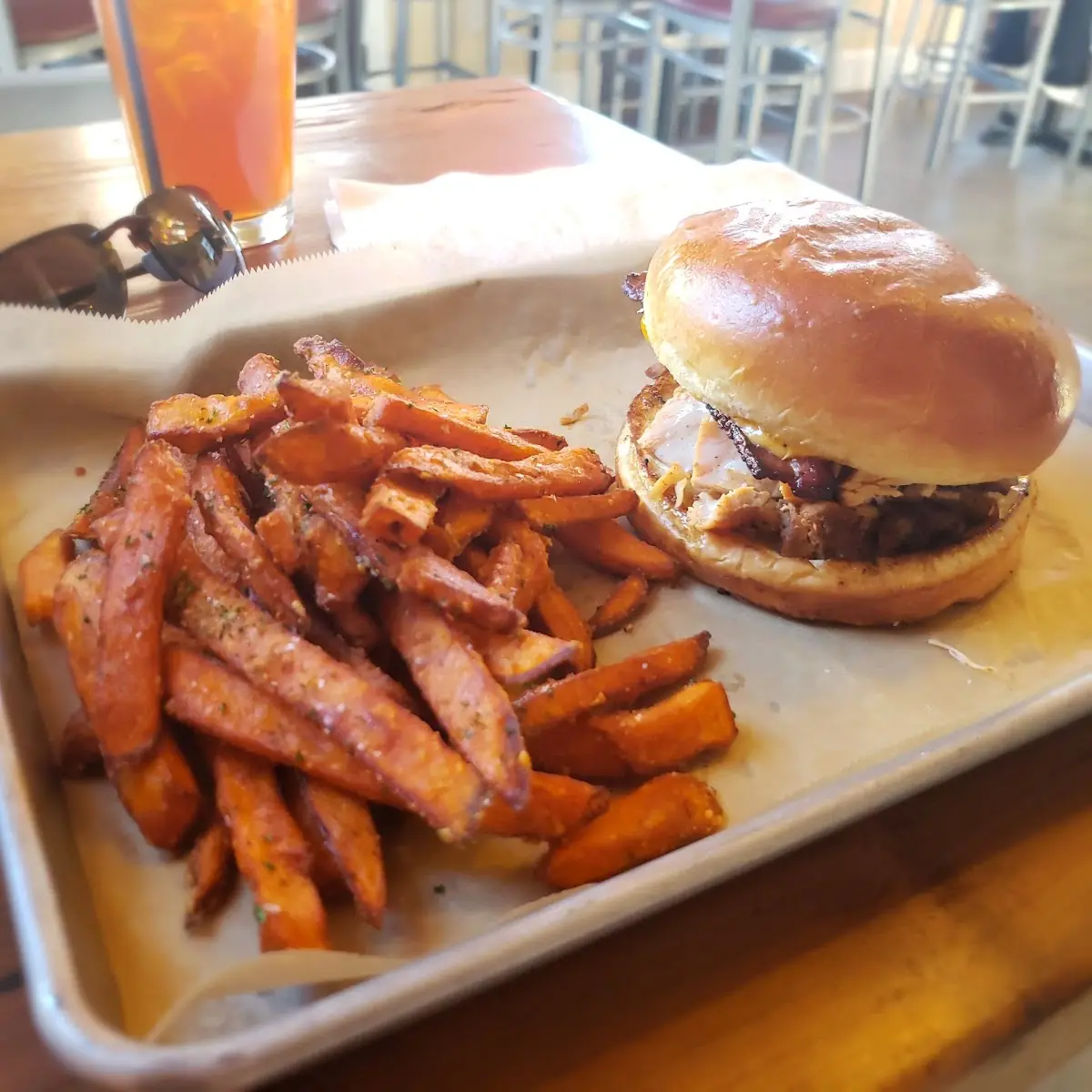 BBQ Pulled Pork Sweet Potato Fries