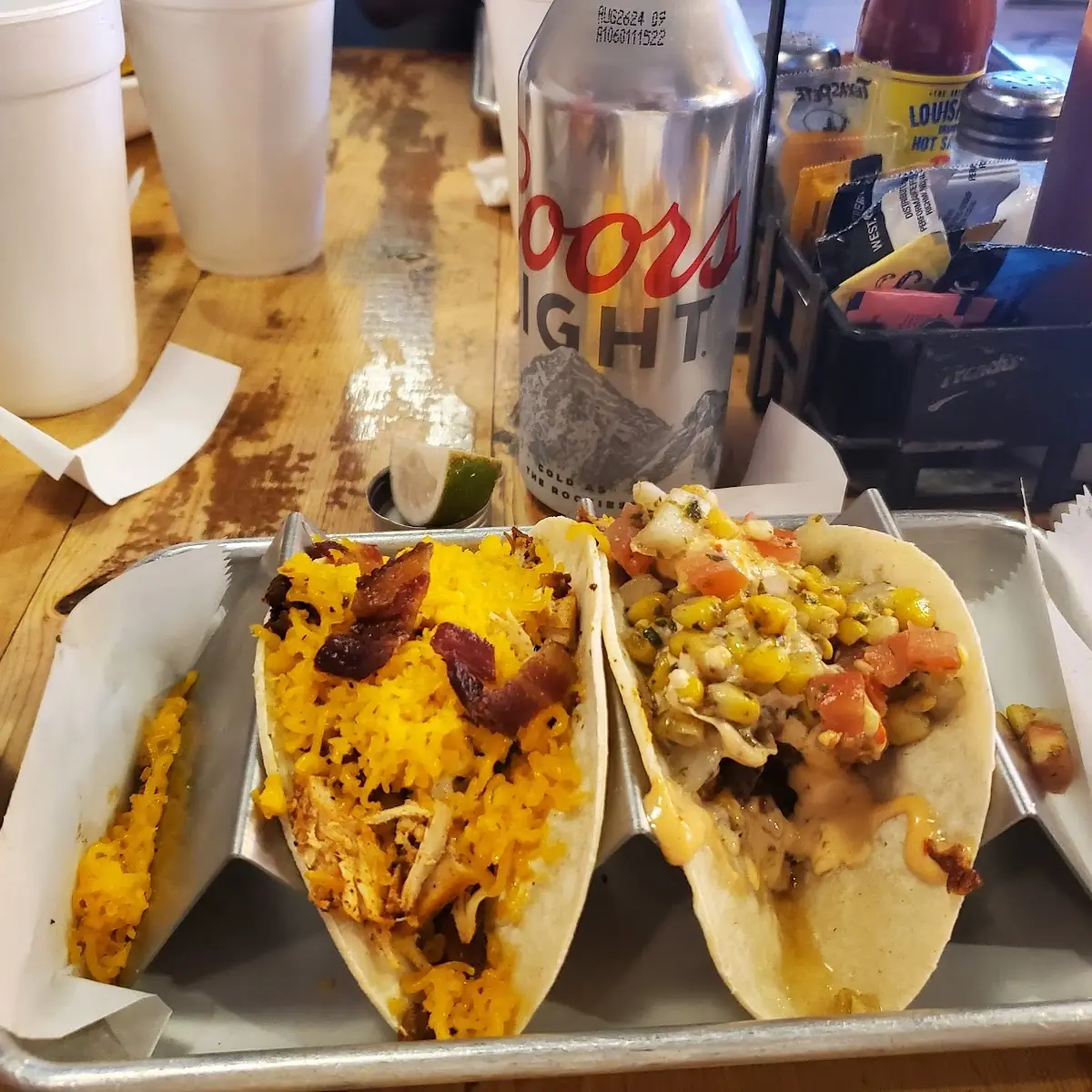 Shrimp Taco and Chicken Taco