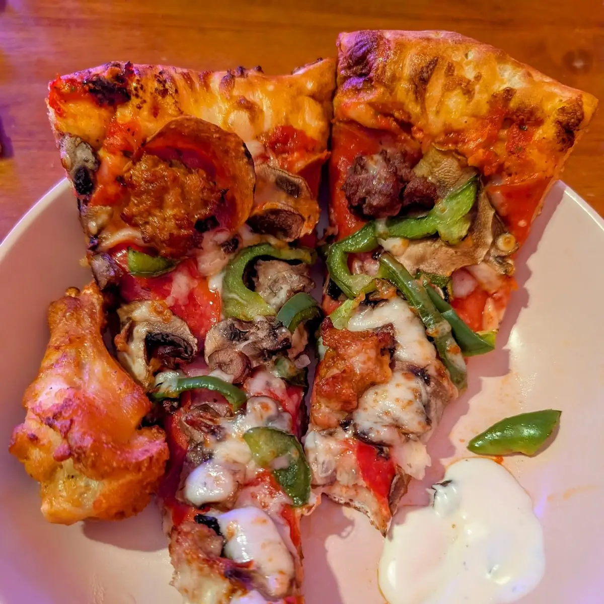 Combination Pizza and Plain Wings