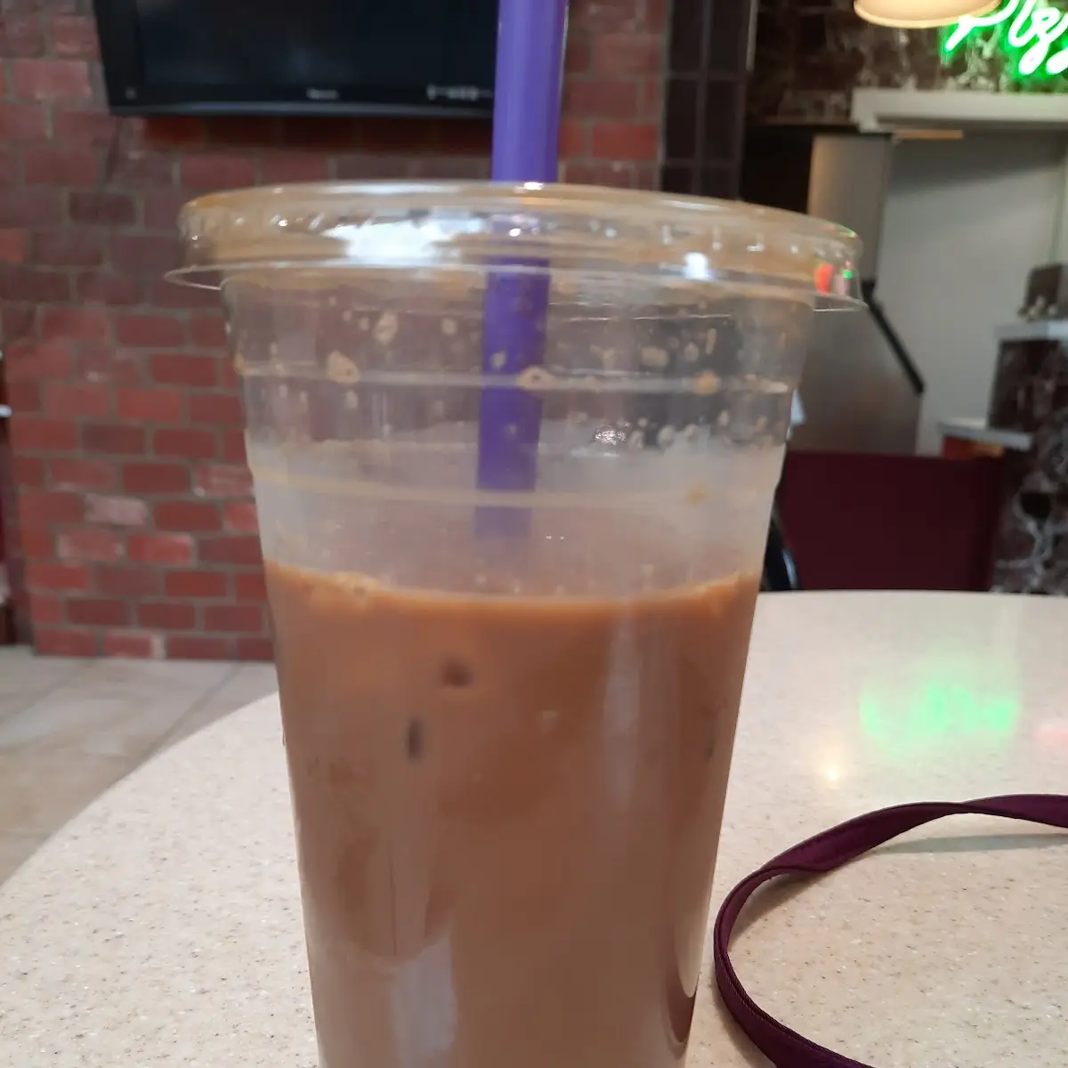 Iced Mocha with Passion Fruit Bubble Tea