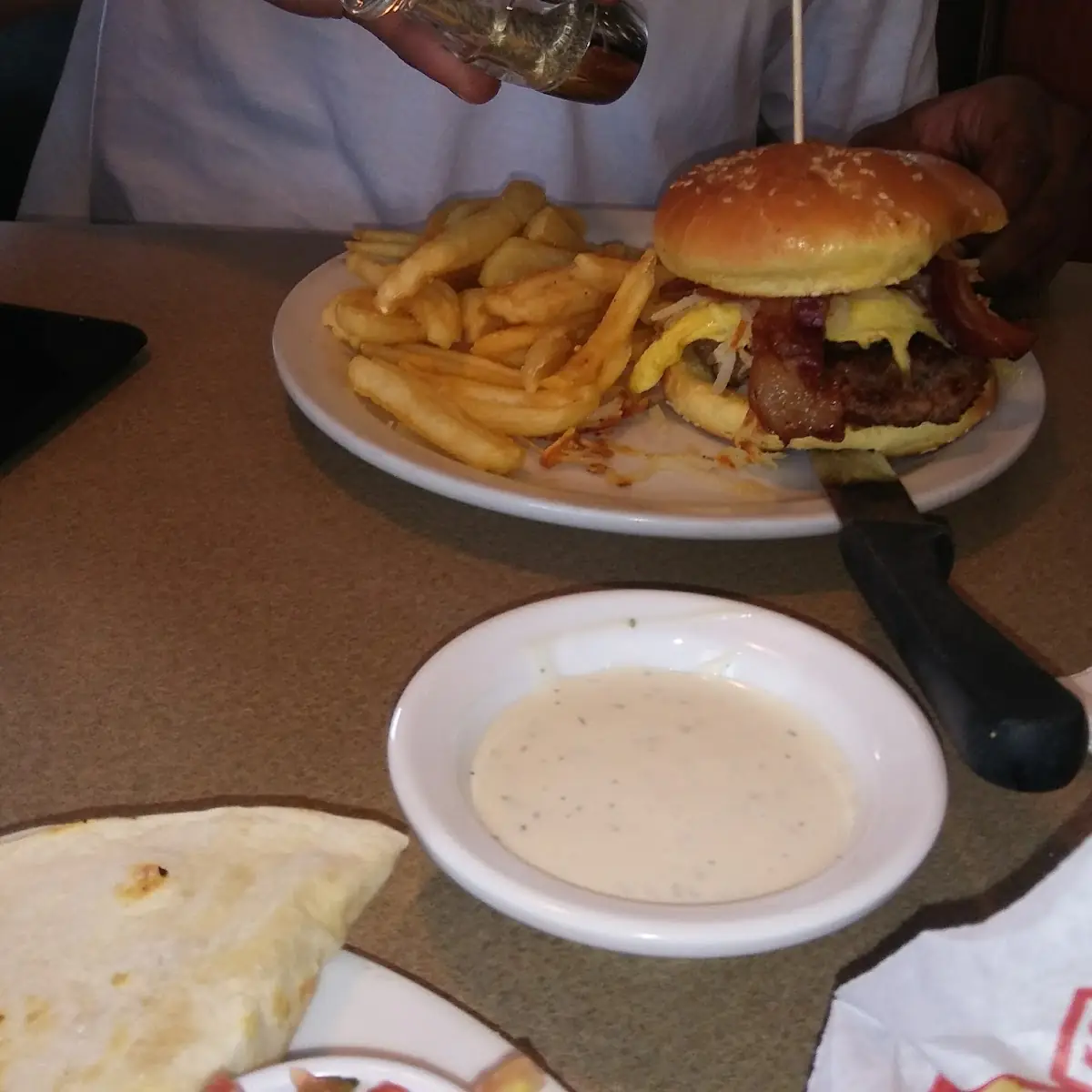 Bacon Burger and Fries