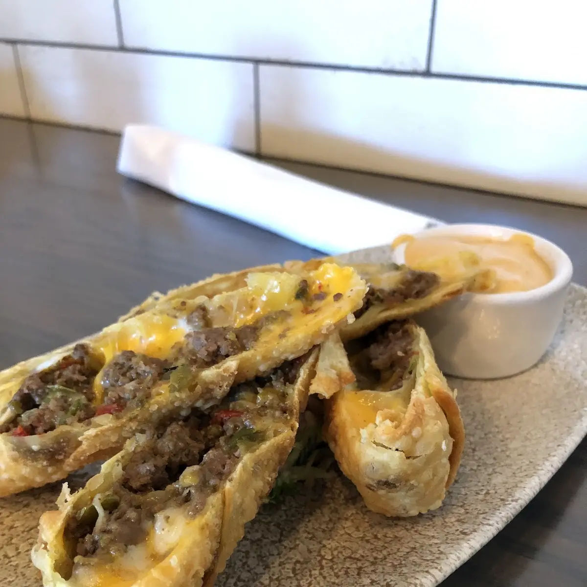 Ribeye Cheesesteak Egg Roll