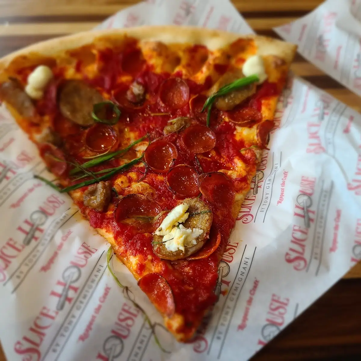 Pepperoni Pizza Slice Paper Wrapping