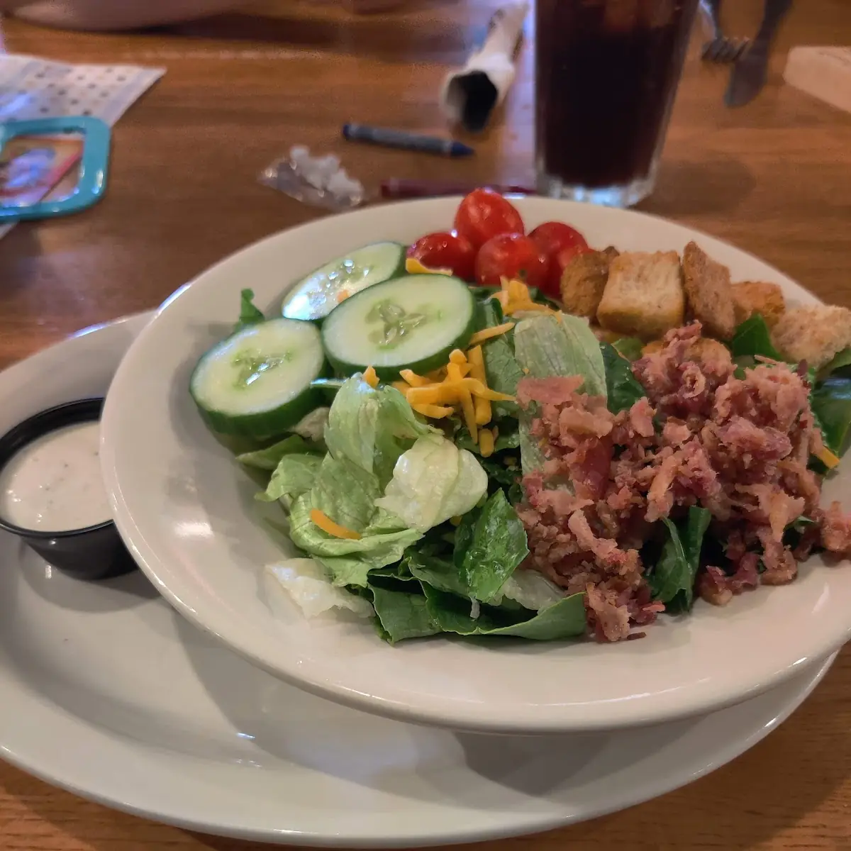 Garden Side Salad with Ranch Dressing