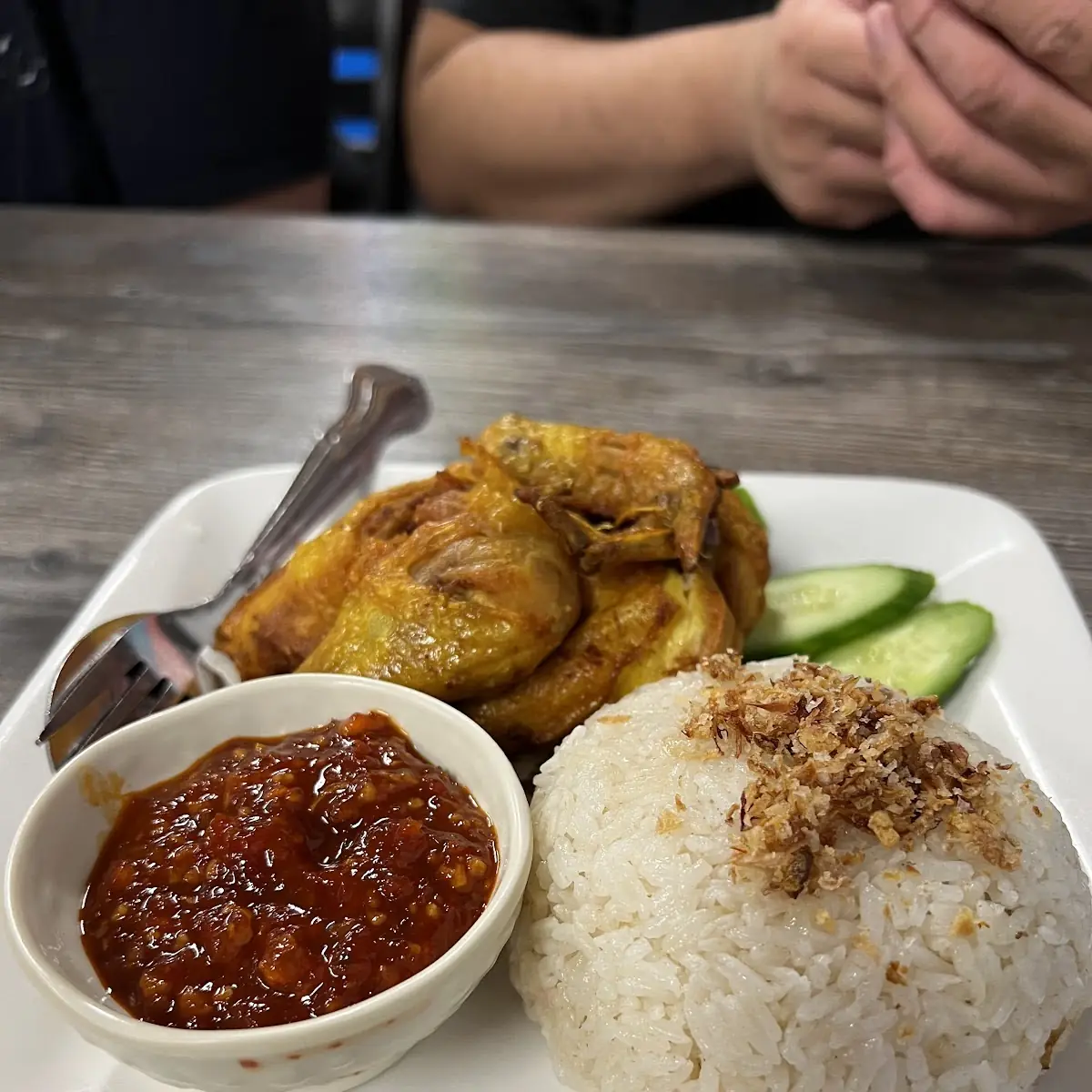 Nasi Lemak Ayam Penyet