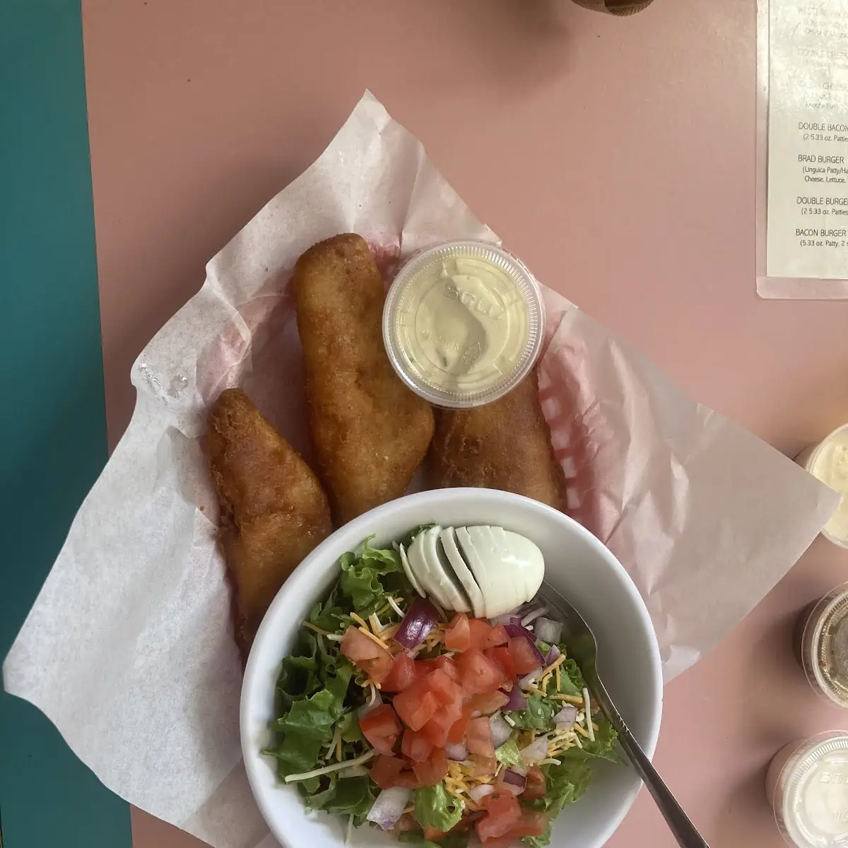 Fried Fish with Side Salad