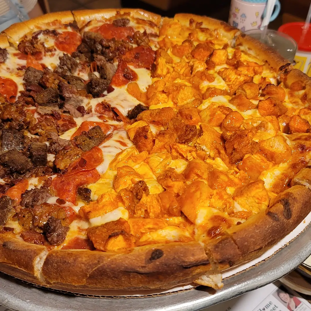 Buffalo Chicken Salad Pizza