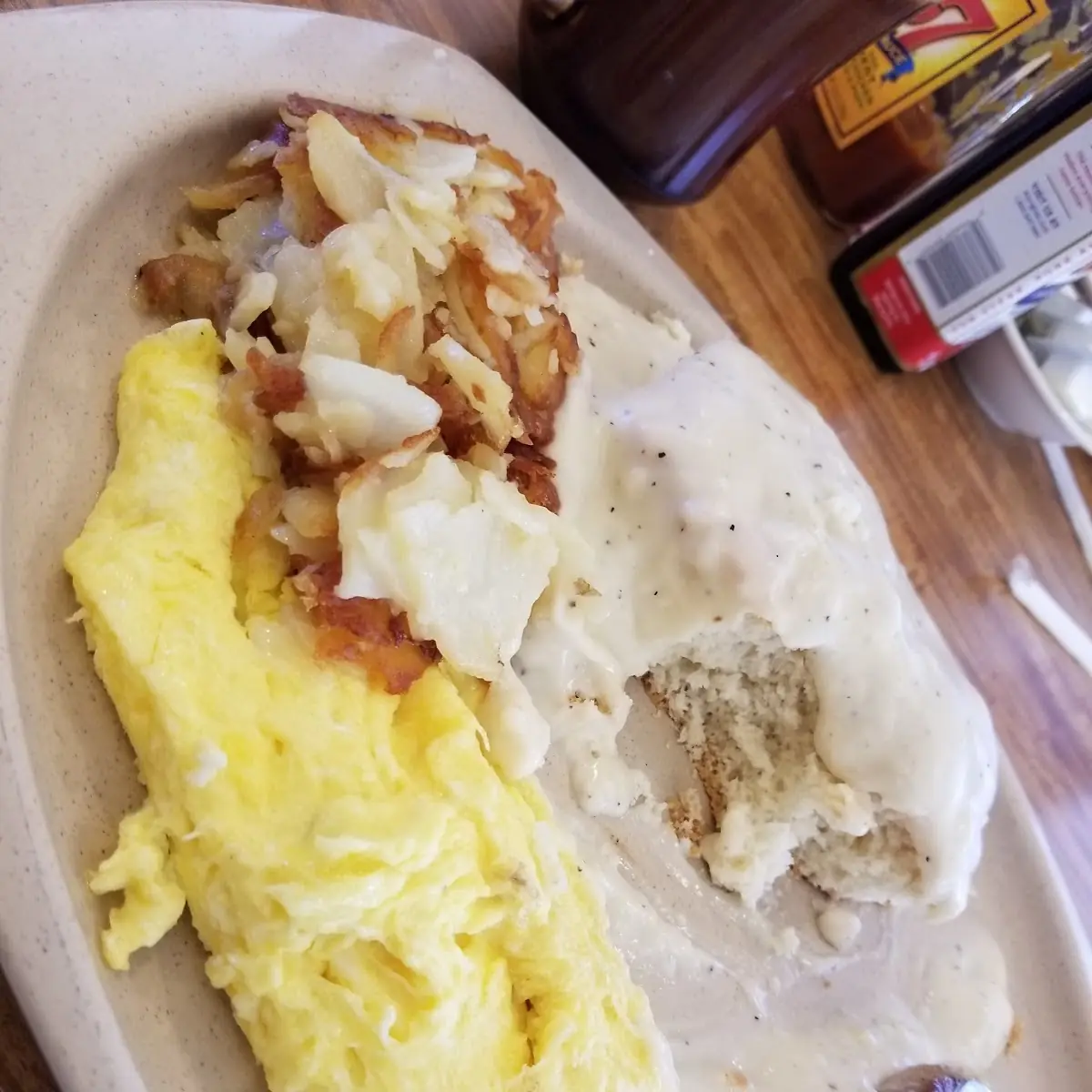 Biscuits and Gravy with 2 Sausage Patties or Links