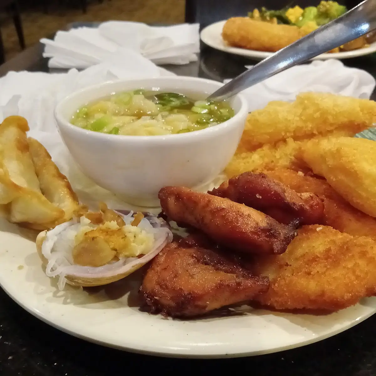 Buffet Plate with Wonton Soup