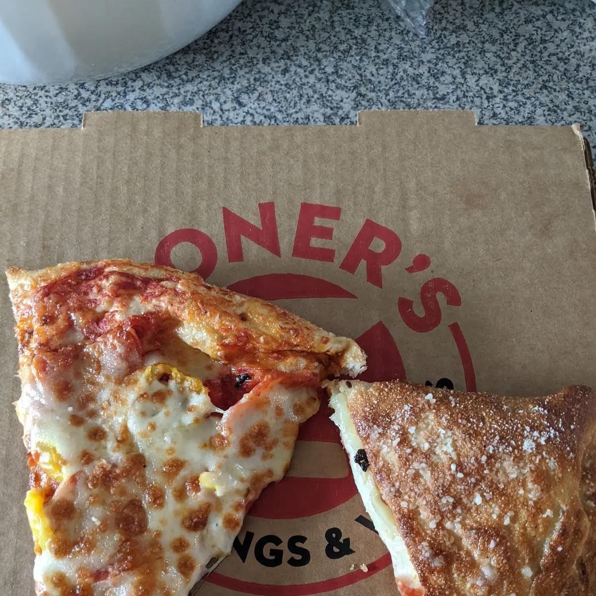 Pepperoni and Banana Peppers and a Calzone
