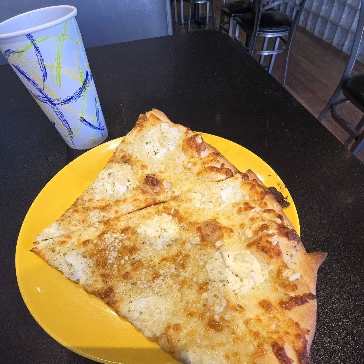White Pizza Slice