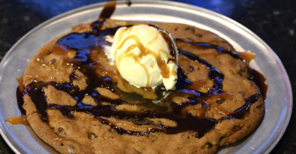 Giant Chocolate Chip Cookie a La Mode
