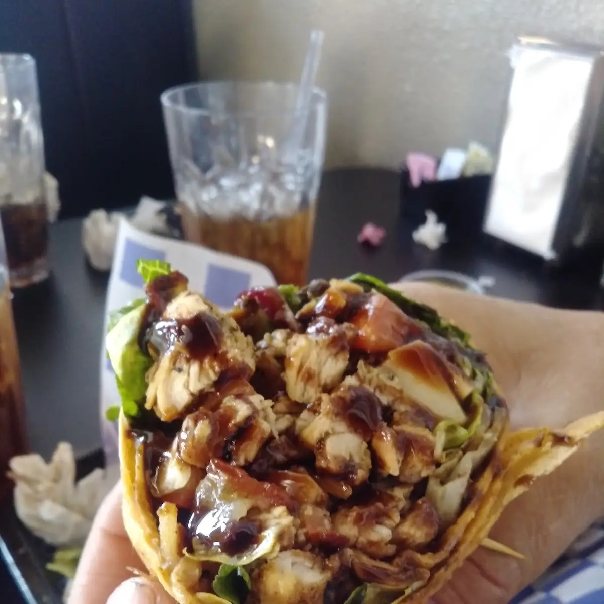 A Chicken Wrap with Balsamic Glaze