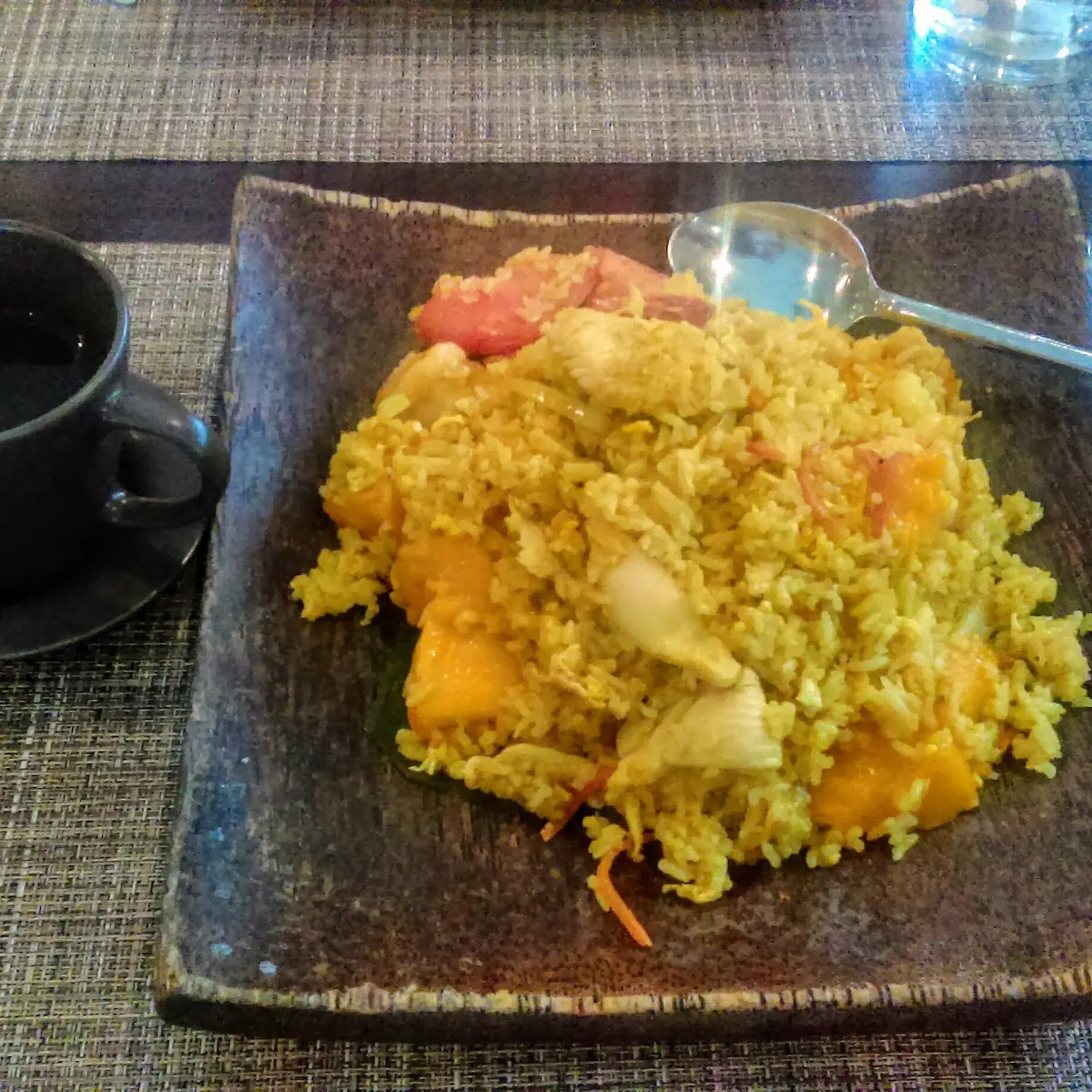 Mango Fried Rice with Lemon Ginger Tea
