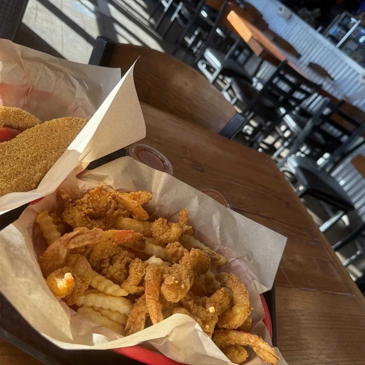 Catfish and Fried Shrimp