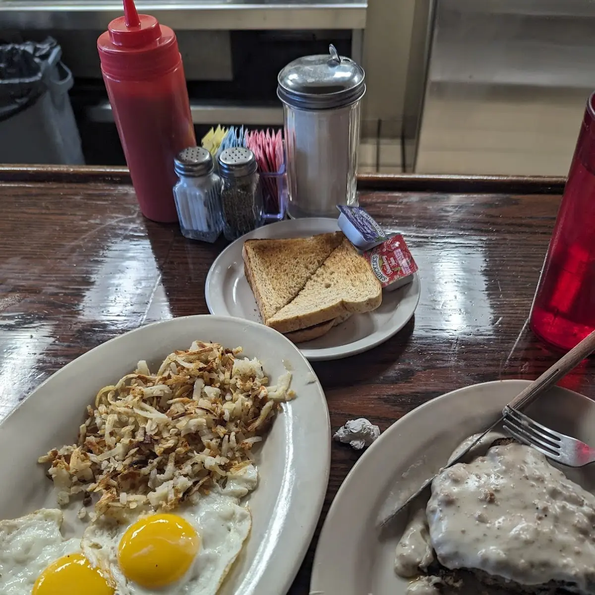 Country Fried Steak and Eggs