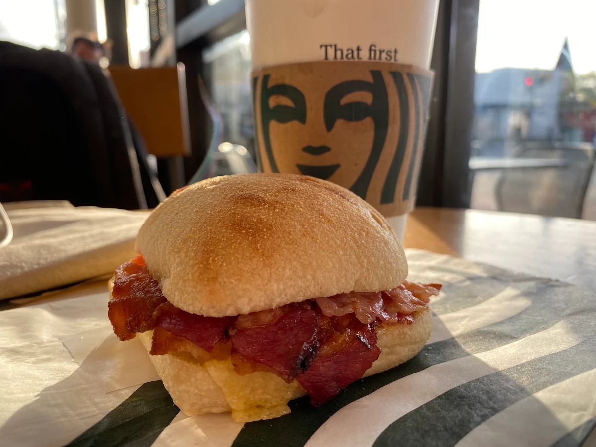 Bacon Artisan Sandwich and Peppermint Mocha