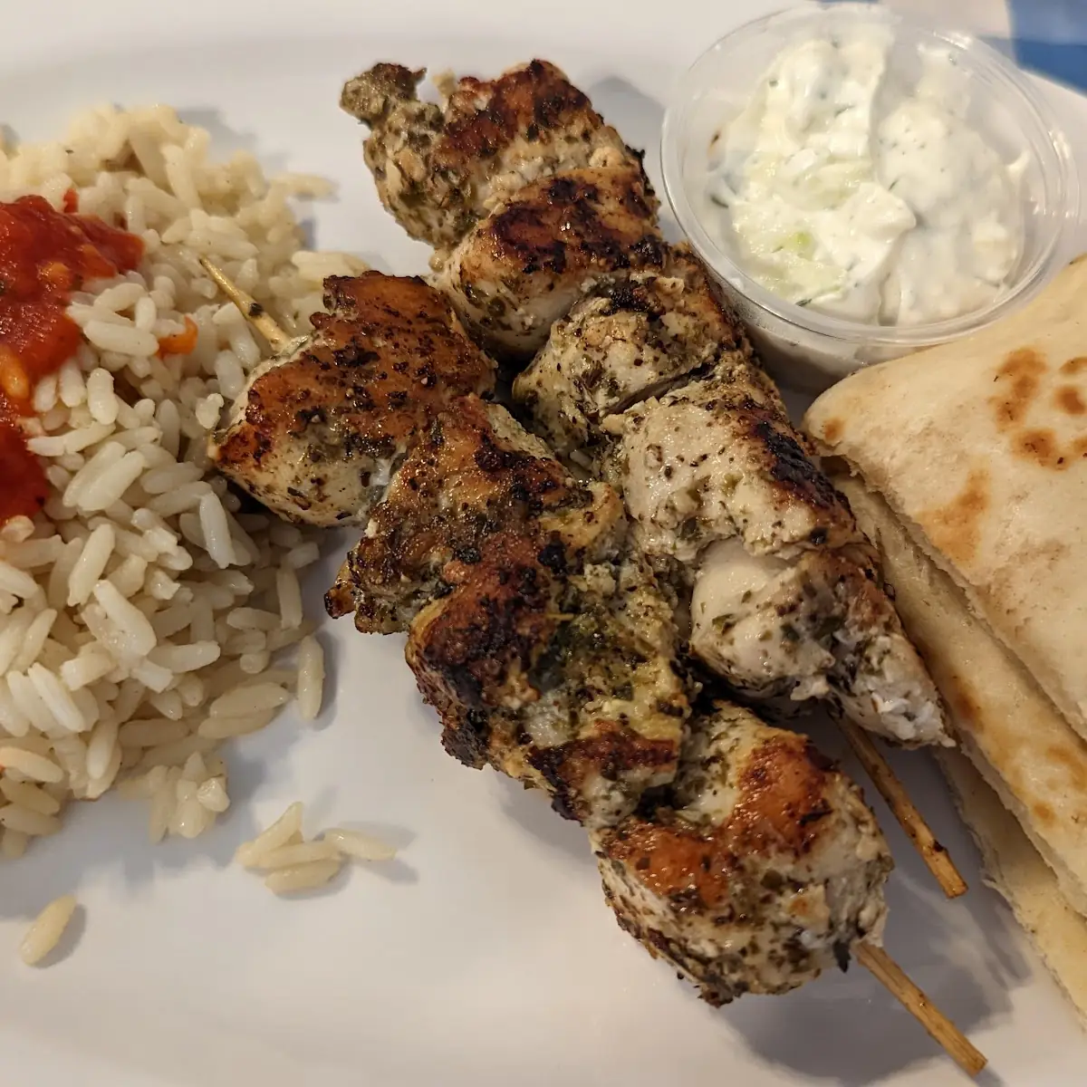 Chicken Souvlaki Platter