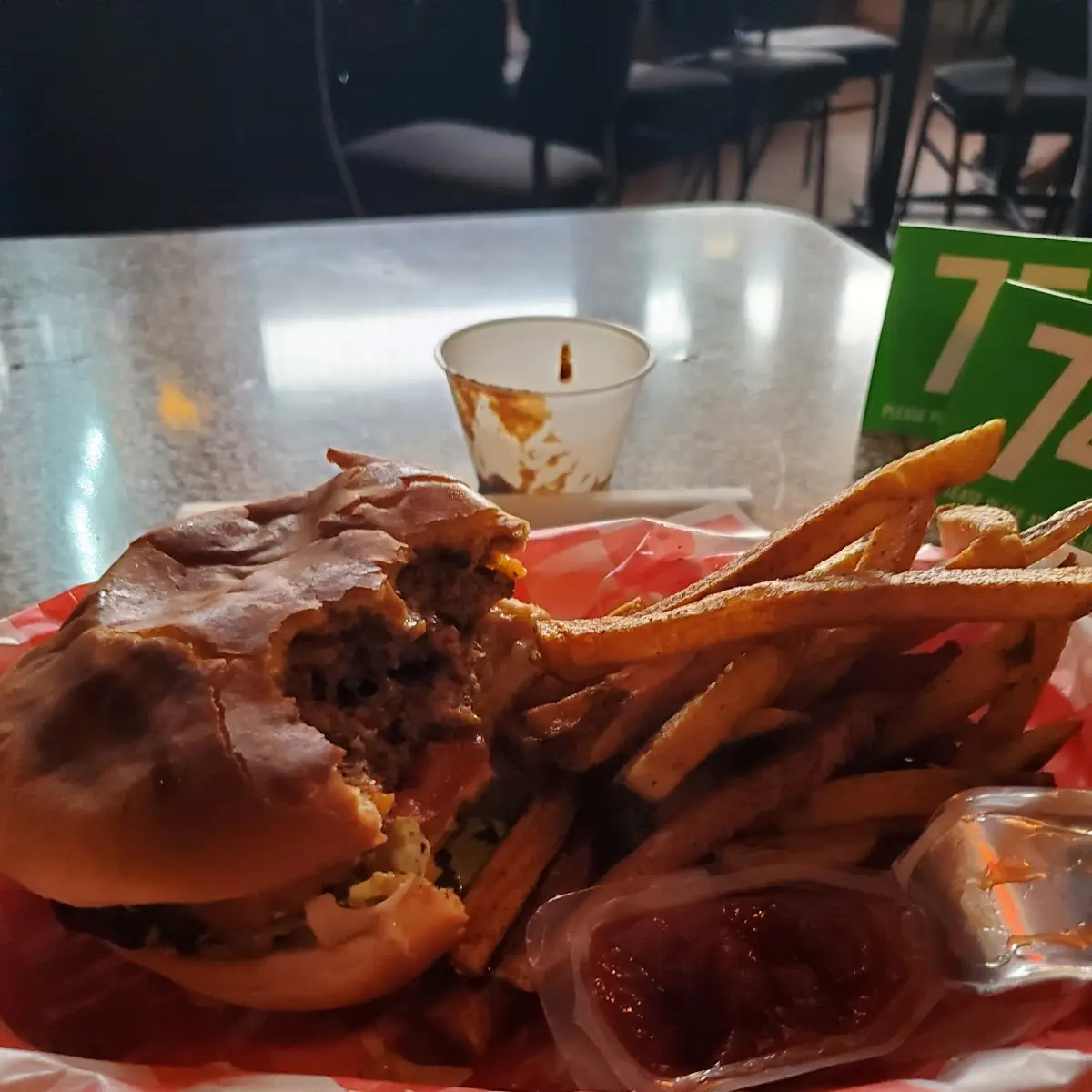 Double Cheeseburger and Fries