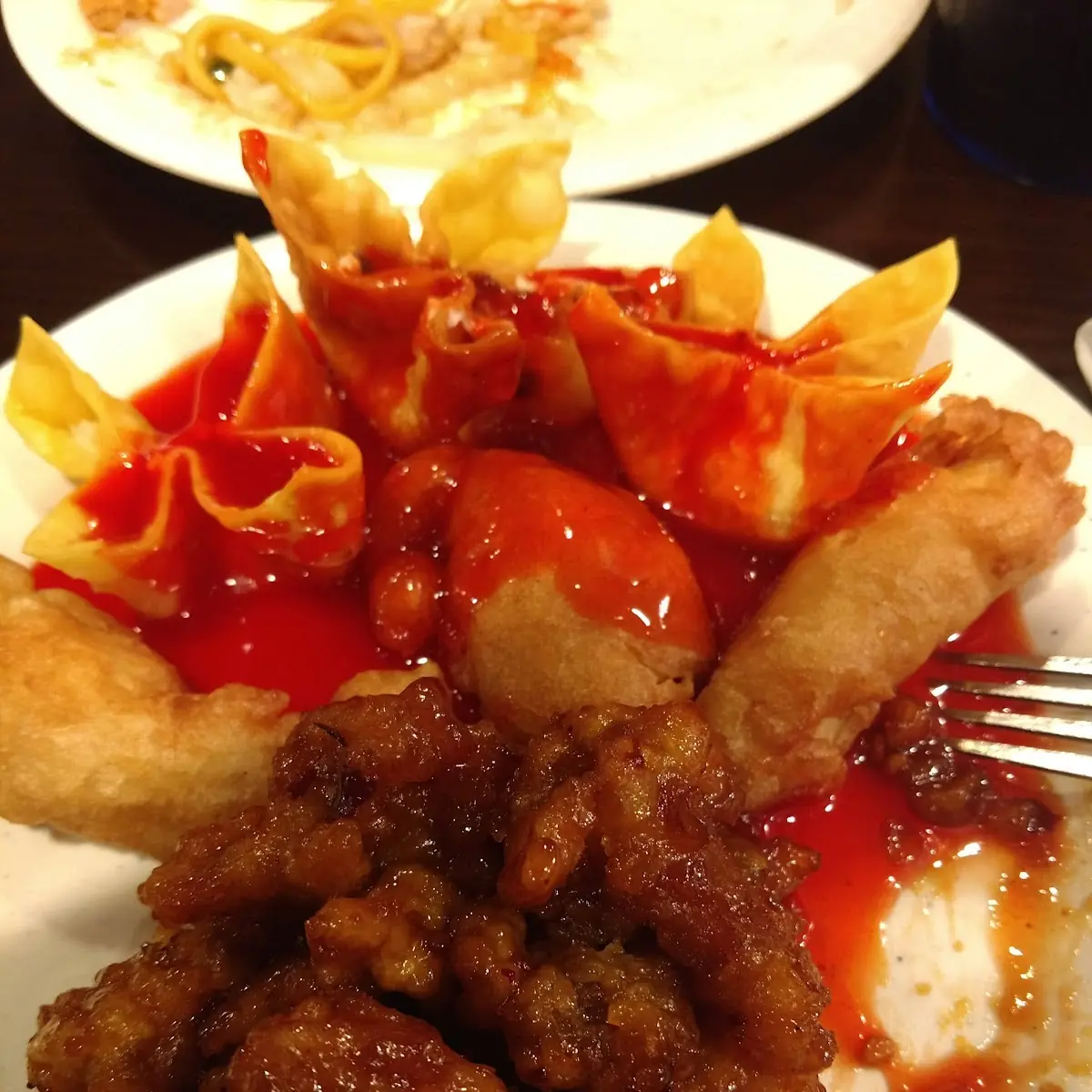 Sweet and Sour Chicken and Crab Rangoon