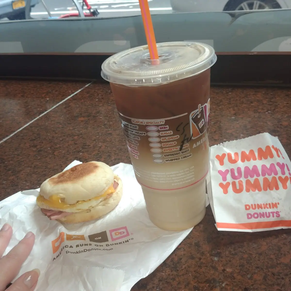 Ham Egg and Cheese English Muffin