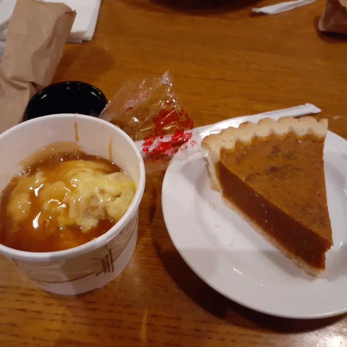 Pumpkin Pie and Bread Pudding