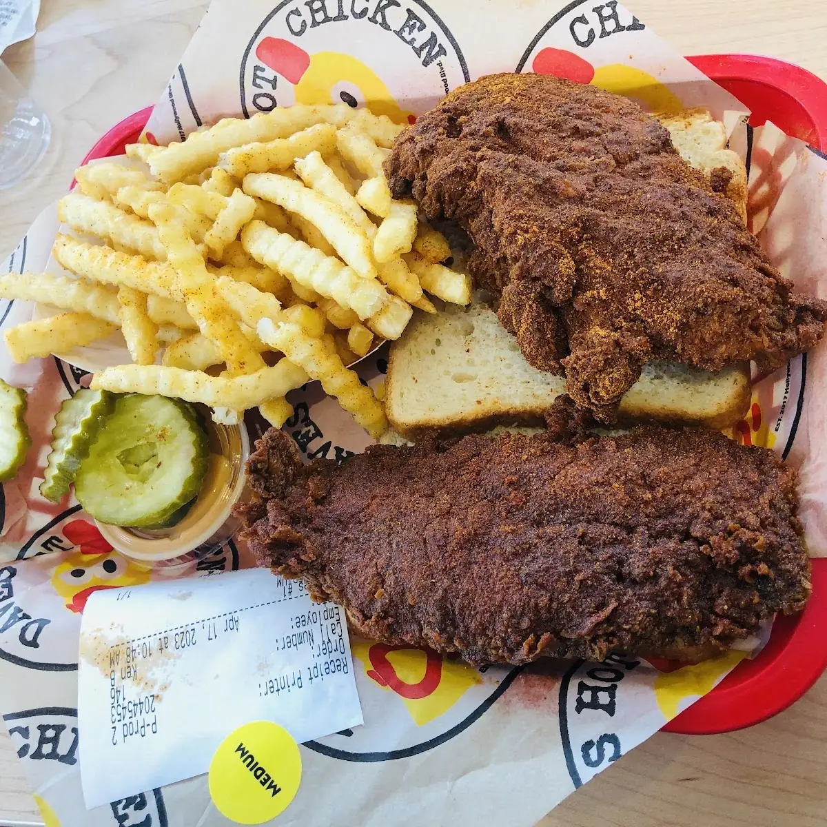 Spicy Chicken Sandwich with Fries