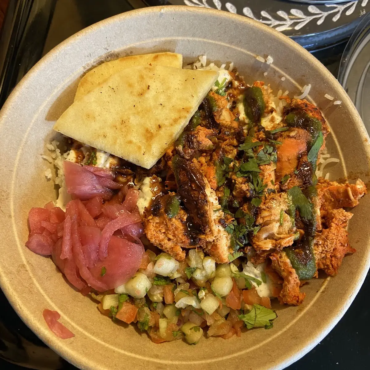 Butter Naan and Chicken Tiki