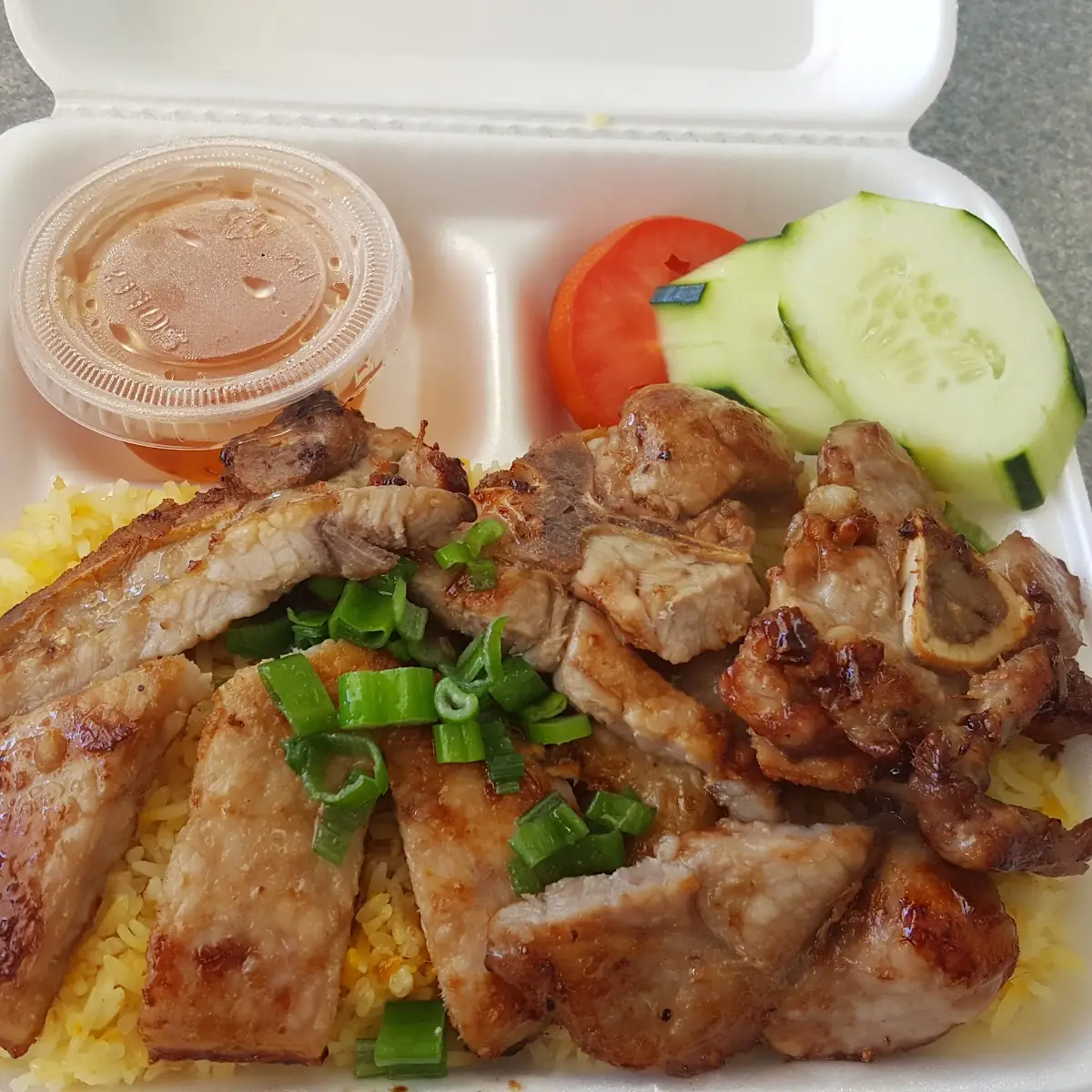 Fried Porkchops with Yellow Rice