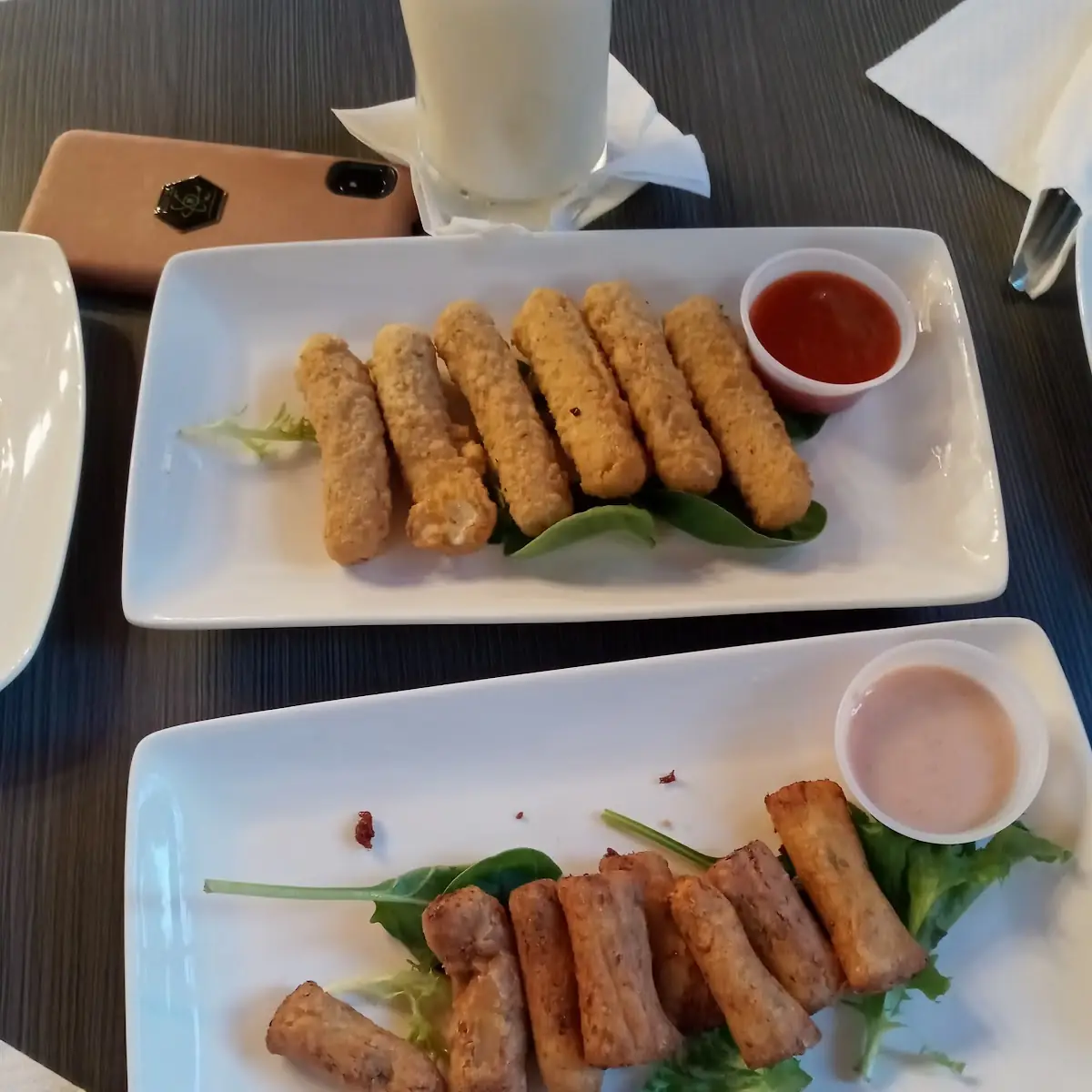 Mozzarella Sticks and Cod Fish Croquettes