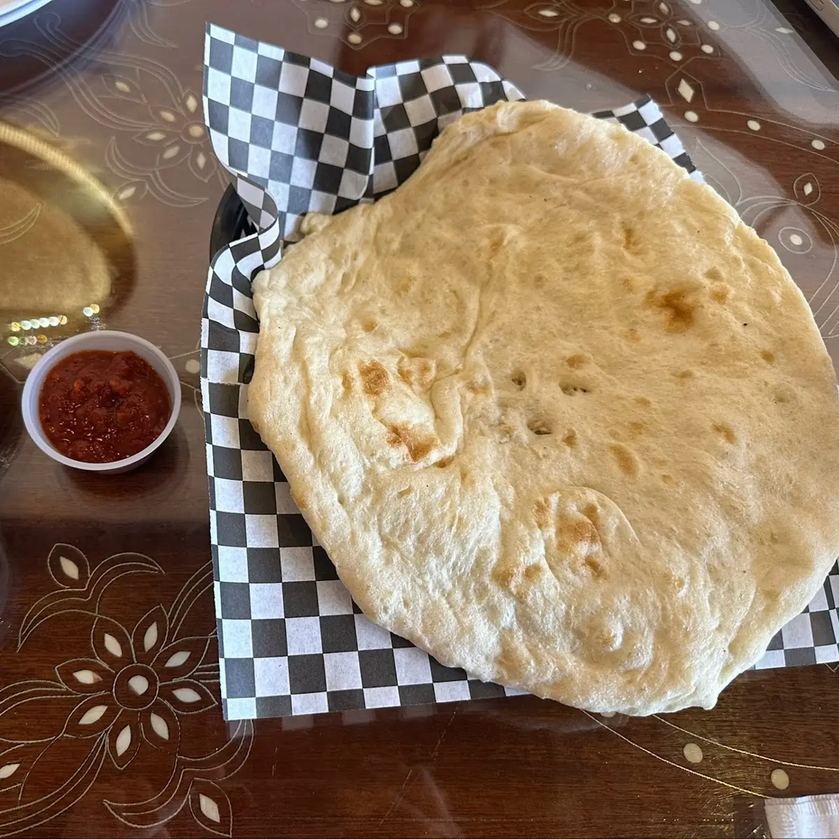 Freshly Baked Pita Bread and Dips
