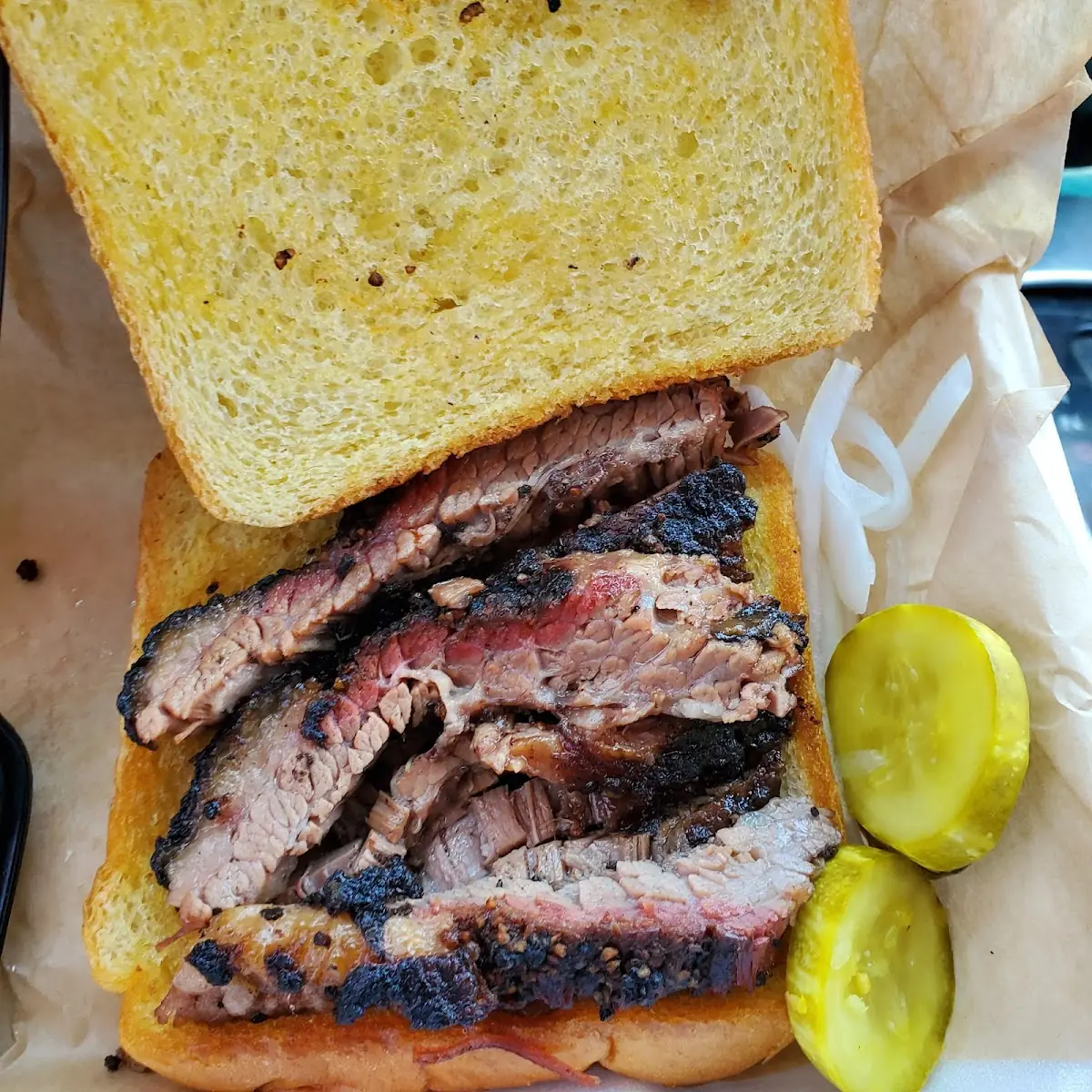 Sliced Brisket Sandwich