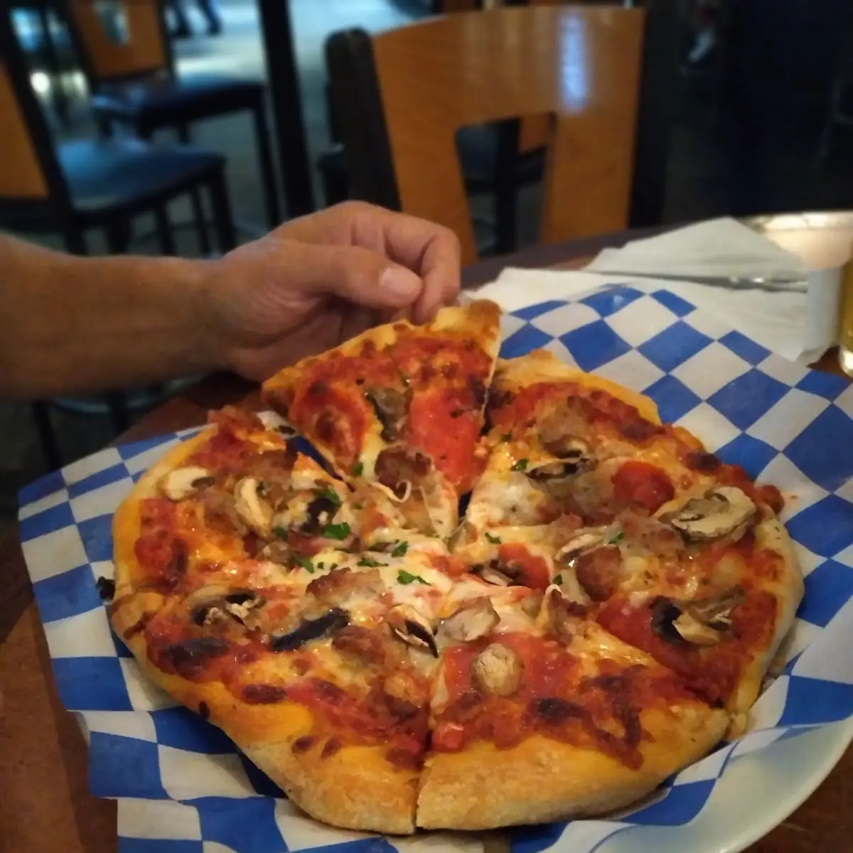 Sausage Pepperoni Mushroom Pizza