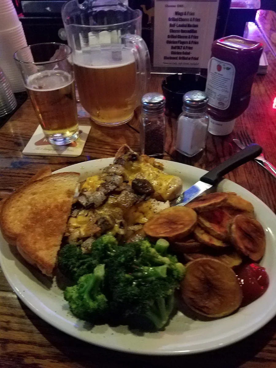 Smothered Chicken Sub Fried Potatoes