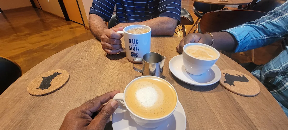 Double Shot Espresso with Soy Milk at Side