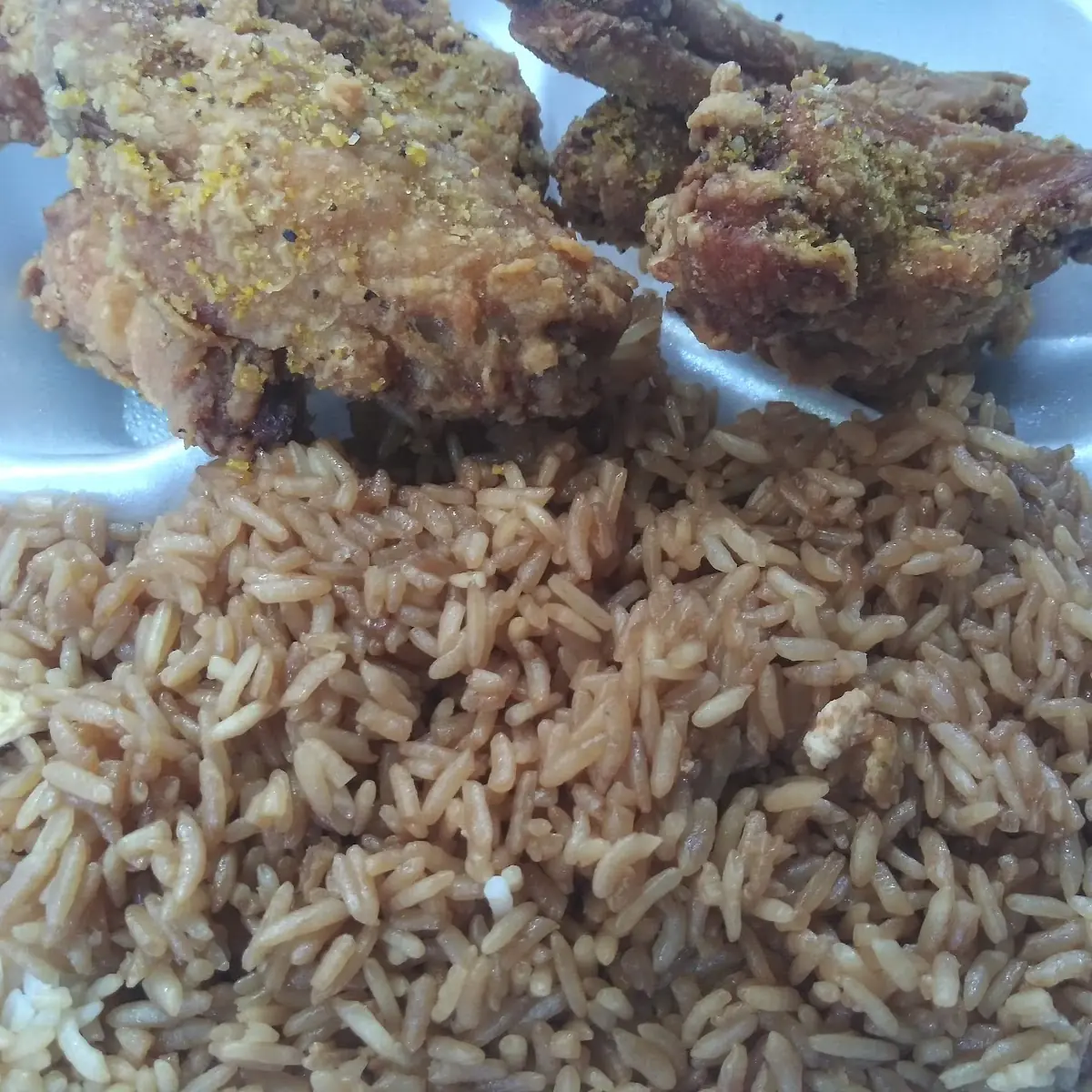Lemon Pepper Wings and Fried Rice