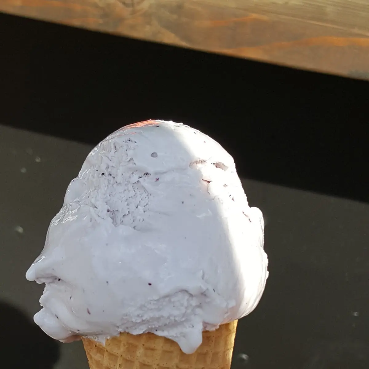 Vanilla Ice Cream on a Waffle Cone