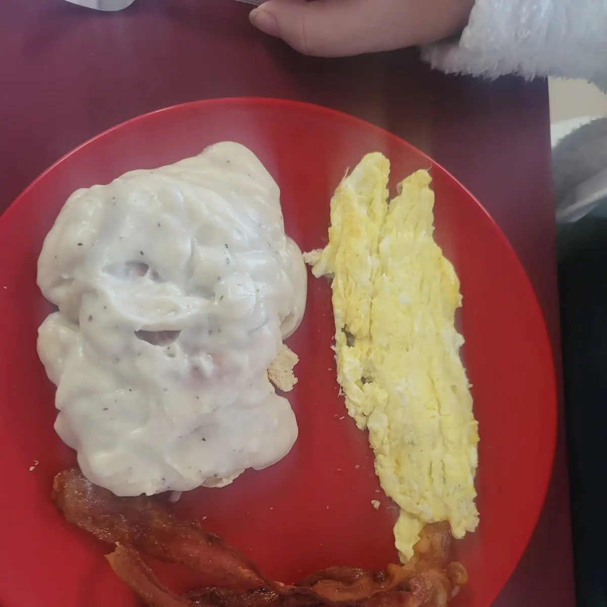 Breakfast Special Gravy Biscuits and Egg and Beacon
