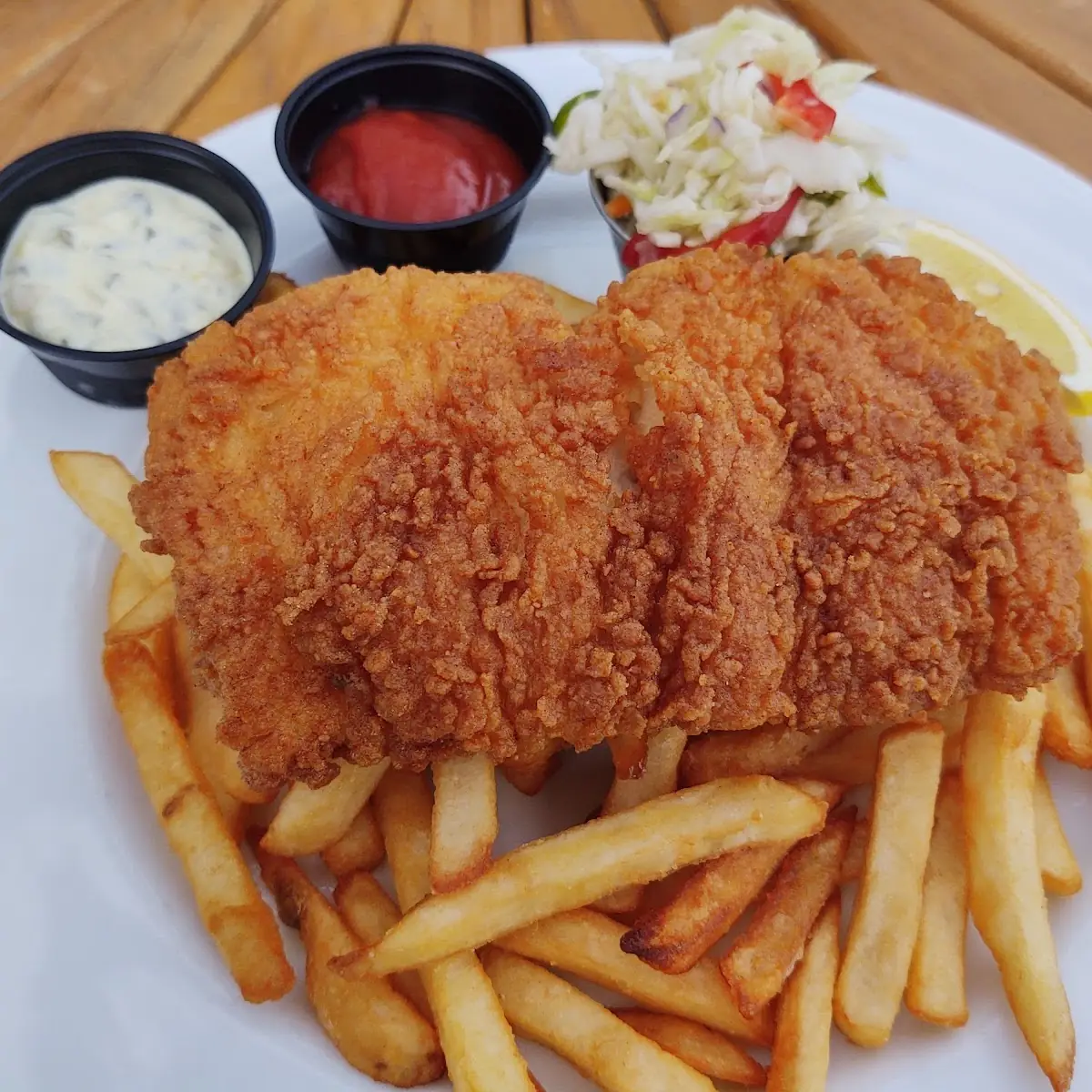 Fried Cod Fish And Chips