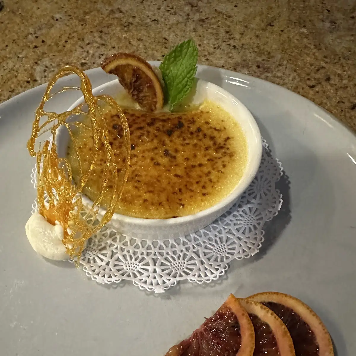 Blood Orange Crème Brulee